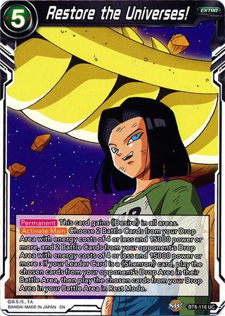 Restore the Universes! (BT6-116) [Destroyer Kings] Parallel Foil