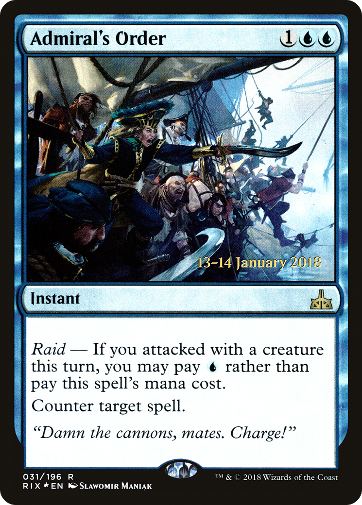Admiral's Order (PRE-31S) - Rivals of Ixalan Promos Foil