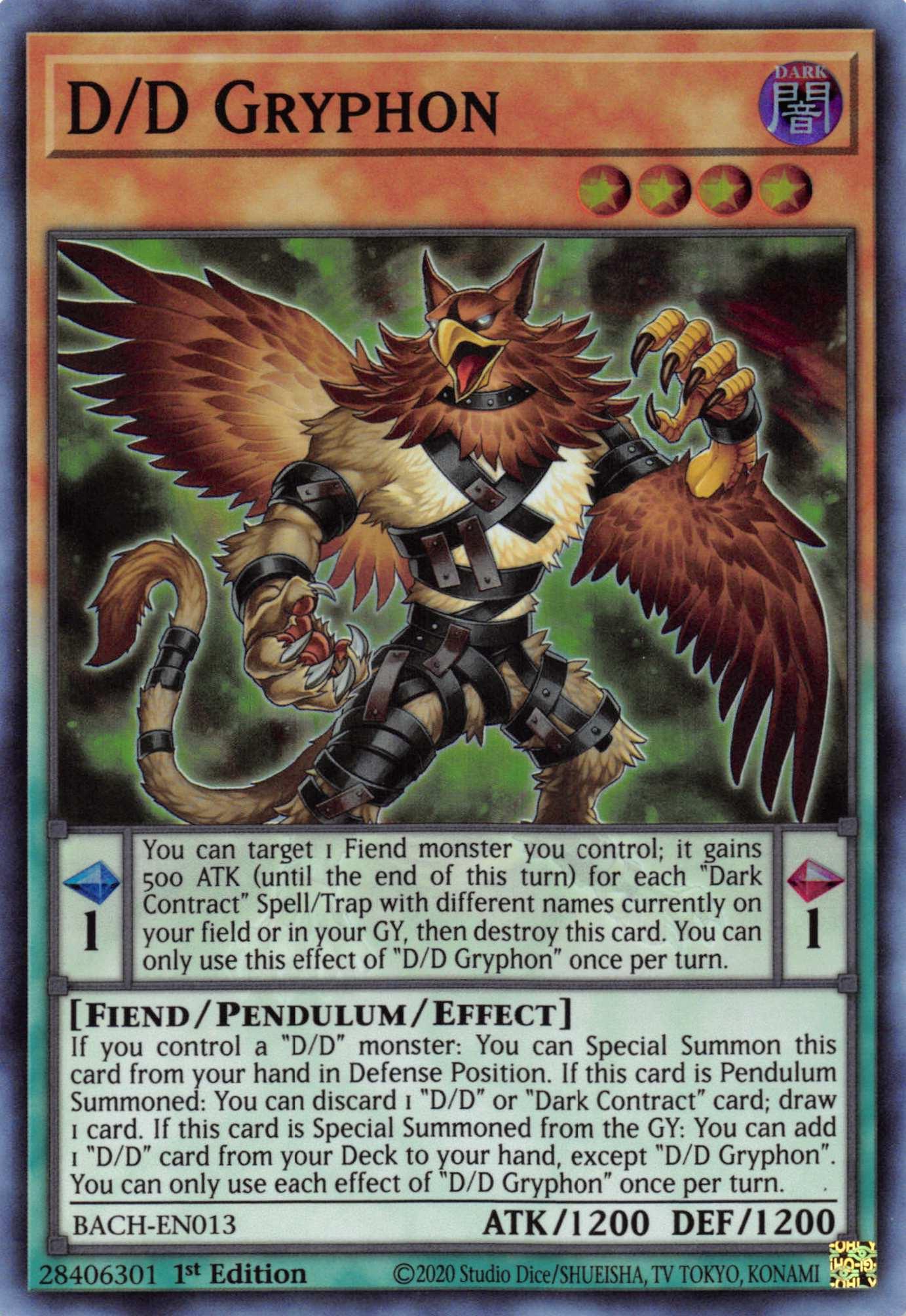 D/D Gryphon [BACH-EN013] Super Rare - Josh's Cards