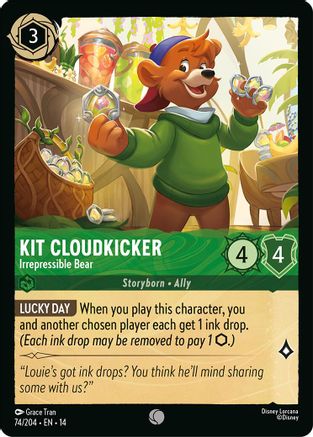 Kit Cloudkicker - Irrepressible Bear (74/204) - Hyperia City Cold Foil