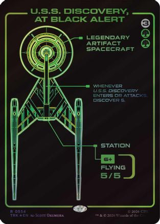 U.S.S. Discovery, at Black Alert (Showcase) (TRK-554) - Star Trek Foil