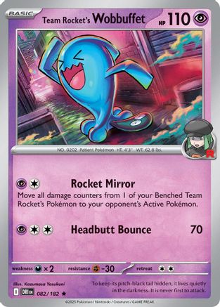 Team Rocket's Wobbuffet 082/182 - Deck Exclusives