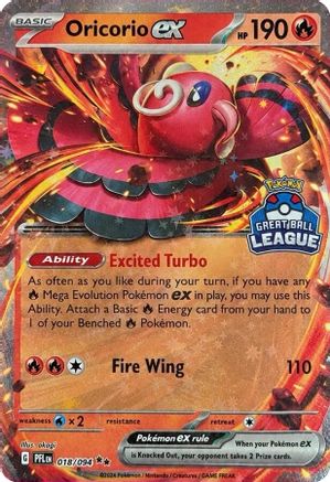 Oricorio ex (Great Ball League) 018/094 - Southeast Asia Exclusives Holofoil