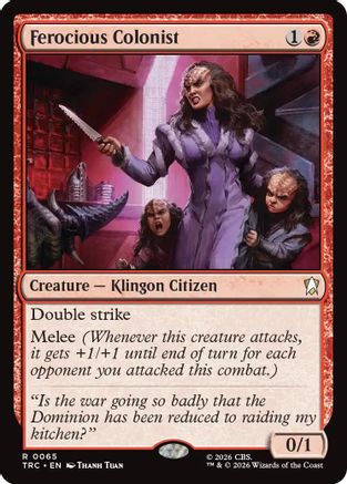 Ferocious Colonist (Surge Foil) (TRC-065) - Commander: Star Trek Foil