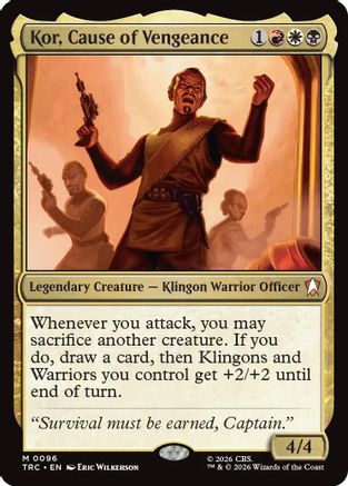 Kor, Cause of Vengeance (Surge Foil) (TRC-096) - Commander: Star Trek Foil