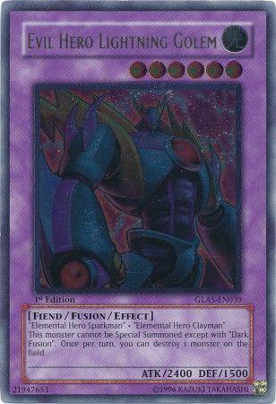 Evil Hero Lightning Golem [GLAS-EN039] Ultimate Rare - Josh's Cards