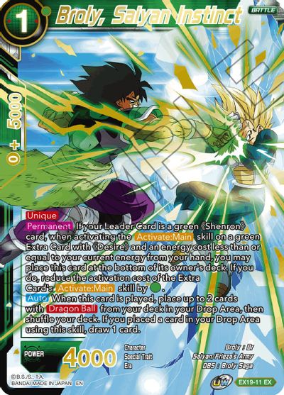 Broly, Saiyan Instinct (EX19-11) [Special Anniversary Set 2021] Parallel Foil