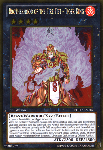 Brotherhood of the Fire Fist - Tiger King [PGLD-EN045] Gold Rare - Josh's Cards
