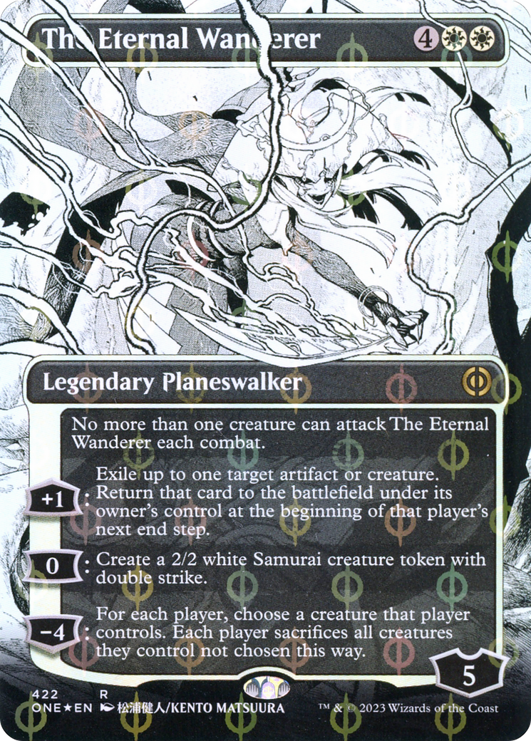 The Eternal Wanderer (ONE-422) - Phyrexia: All Will Be One: (Showcase) (Borderless) Foil