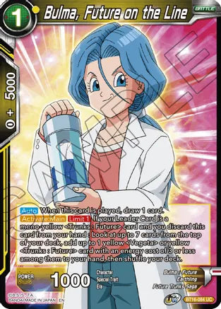 Bulma, Future on the Line (BT16-084) [Realm of the Gods] Parallel Foil