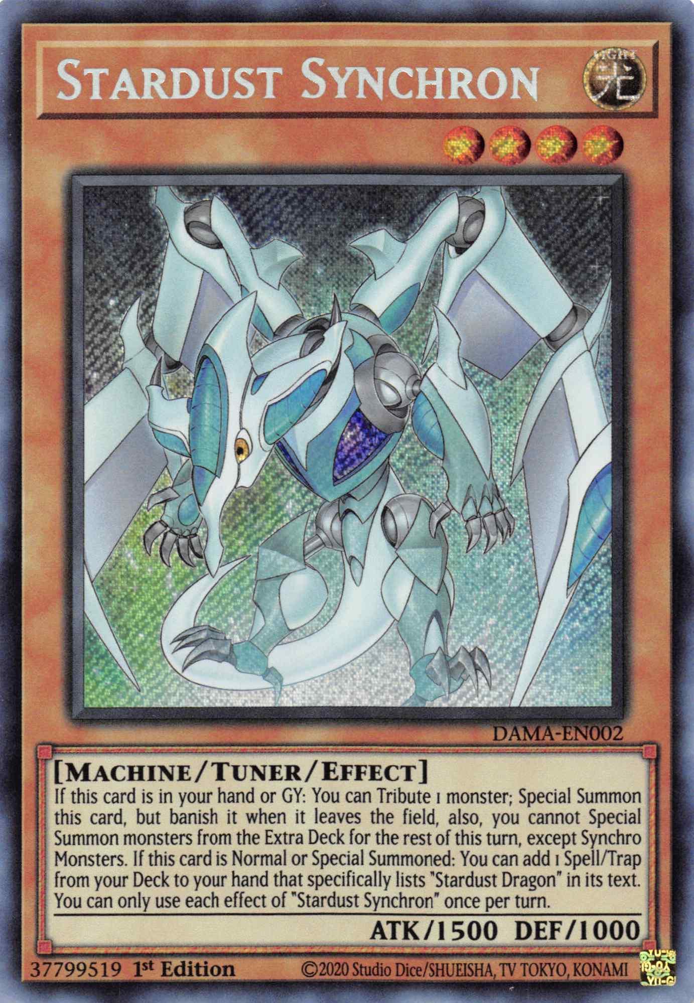 Stardust Synchron [DAMA-EN002] Secret Rare - Josh's Cards