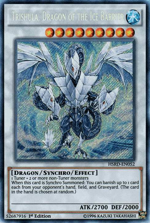 Trishula, Dragon of the Ice Barrier [HSRD-EN052] Secret Rare - Josh's Cards