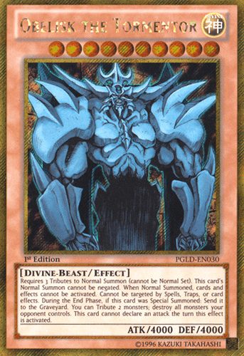 Obelisk the Tormentor [PGLD-EN030] Gold Secret Rare - Josh's Cards