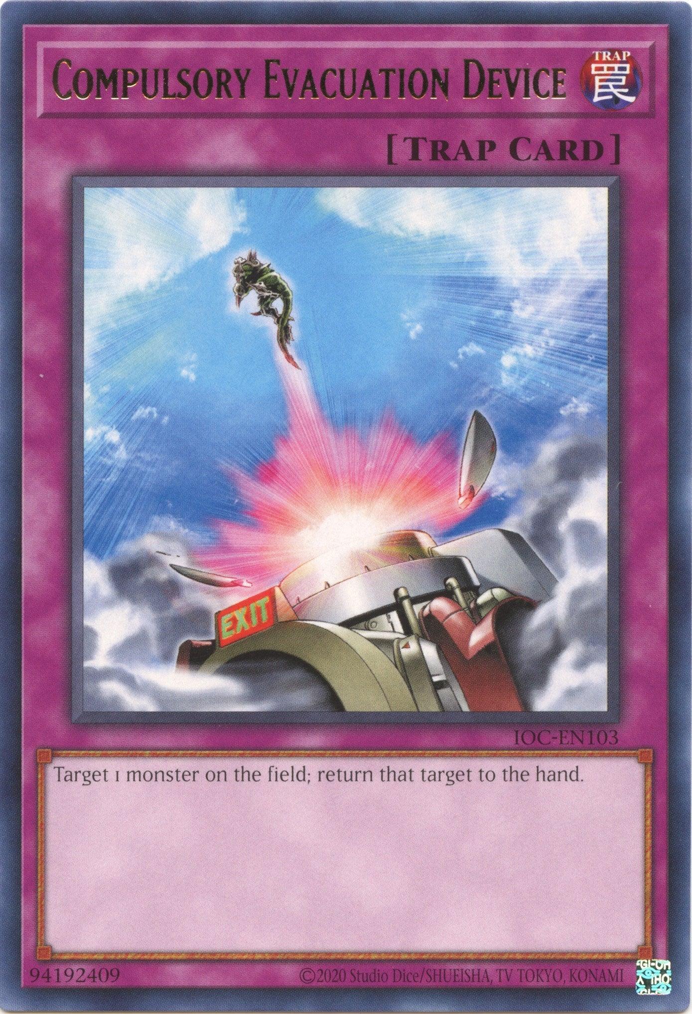 Compulsory Evacuation Device (25th Anniversary) [IOC-EN103] Rare - Josh's Cards