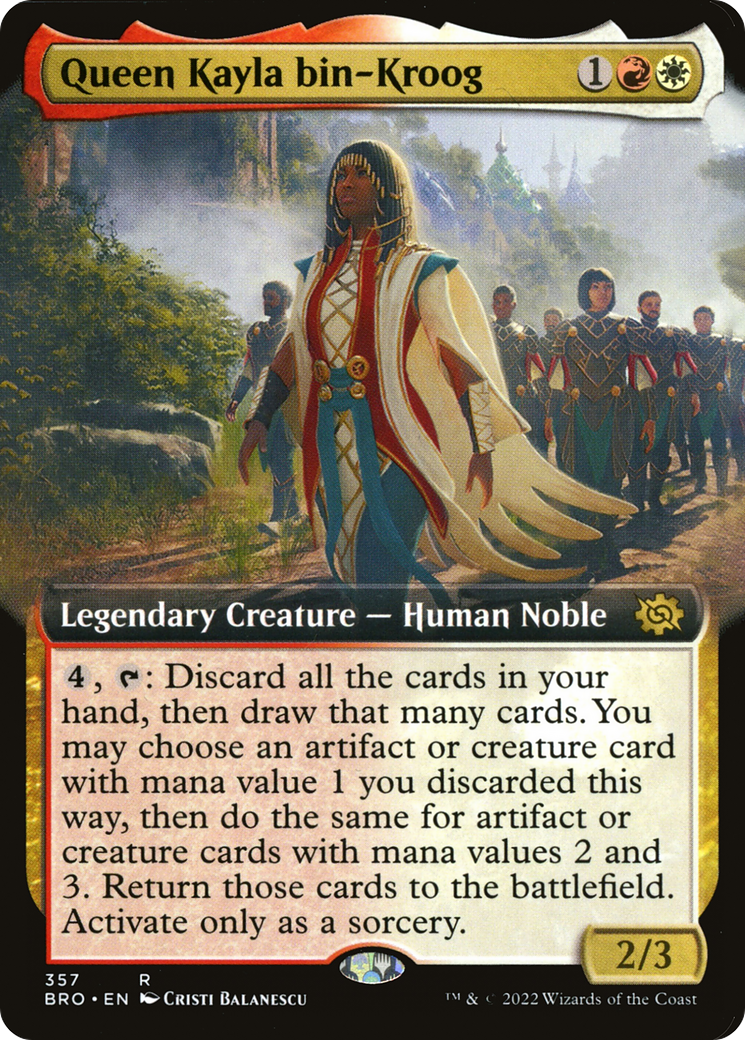 Queen Kayla bin-Kroog (BRO-357) - The Brothers' War: (Extended Art) Foil