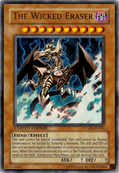 The Wicked Eraser [JUMP-EN016] Ultra Rare - Josh's Cards