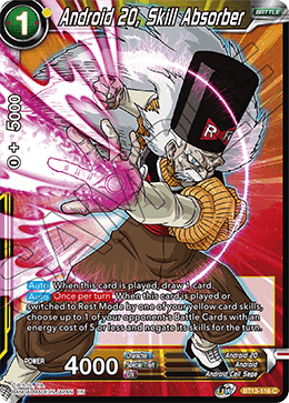 Android 20, Skill Absorber (Common) (BT13-116) [Supreme Rivalry] Parallel Foil