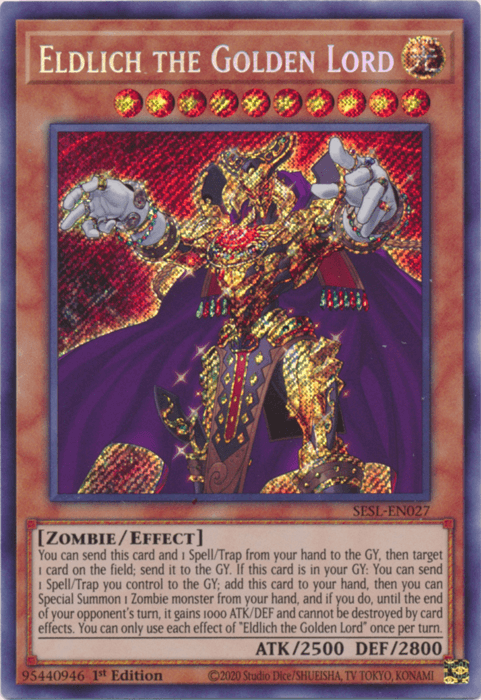 Eldlich the Golden Lord [SESL-EN027] Secret Rare - Josh's Cards