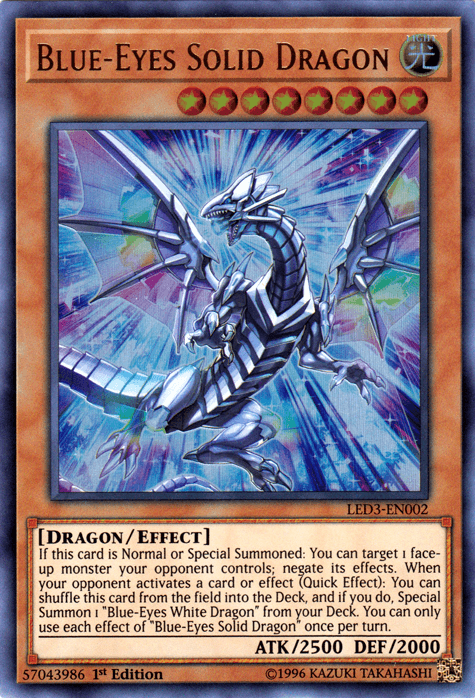 Blue-Eyes Solid Dragon [LED3-EN002] Ultra Rare - Josh's Cards