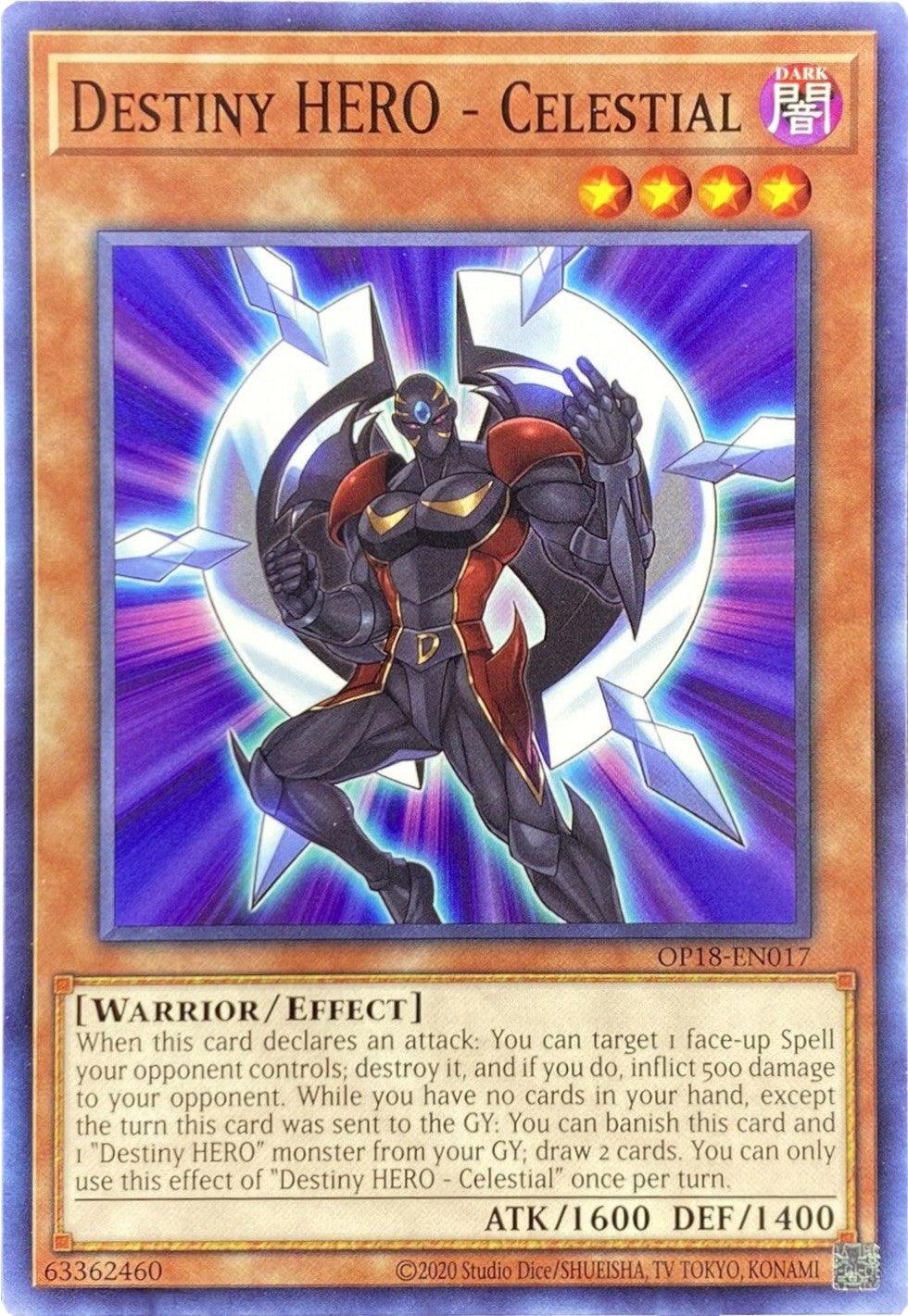 Destiny HERO - Celestial [OP18-EN017] Common - Josh's Cards