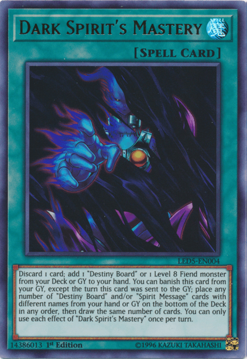 Dark Spirit's Mastery [LED5-EN004] Ultra Rare - Josh's Cards