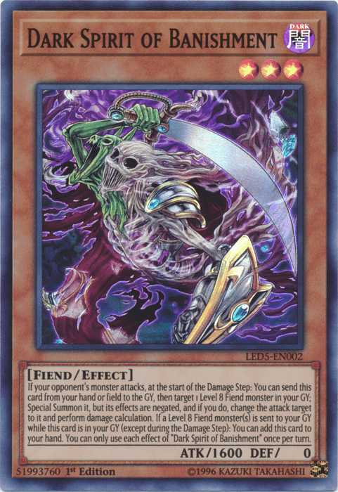 Dark Spirit of Banishment [LED5-EN002] Super Rare - Josh's Cards