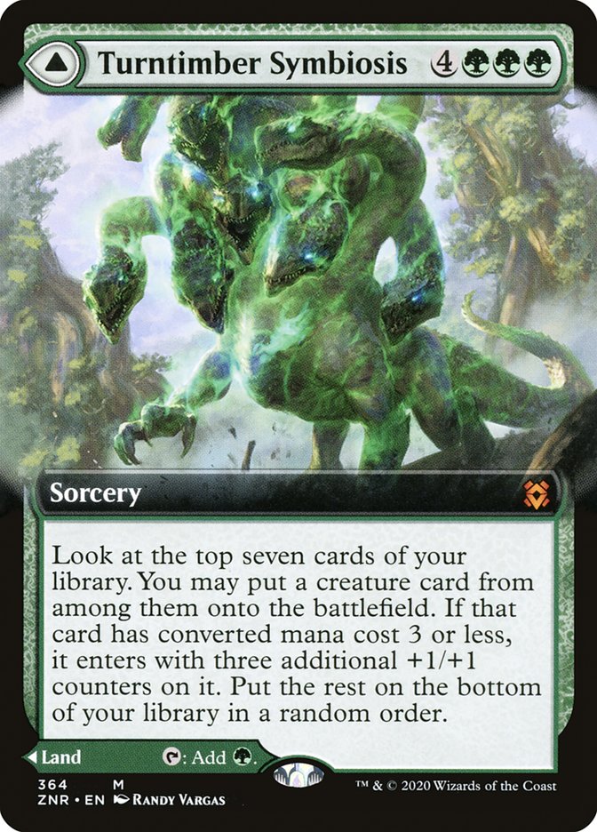 Turntimber Symbiosis // Turntimber, Serpentine Wood (ZNR-364) - Zendikar Rising: (Extended Art) Foil
