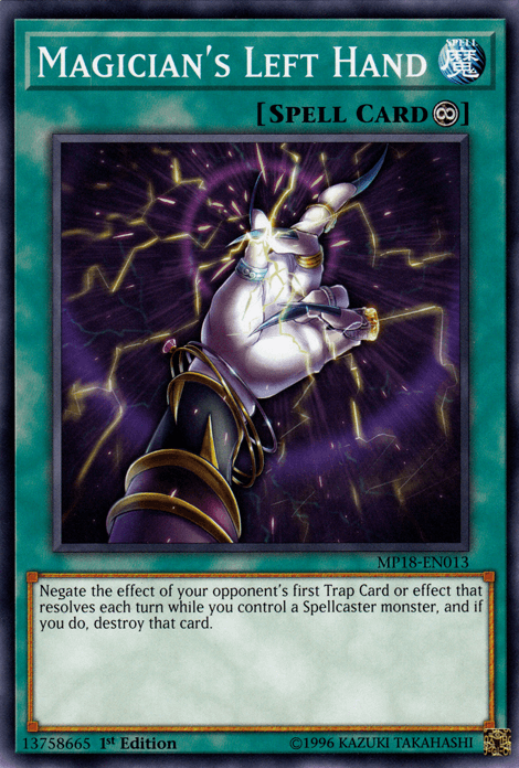 Magician's Left Hand [MP18-EN013] Common - Josh's Cards