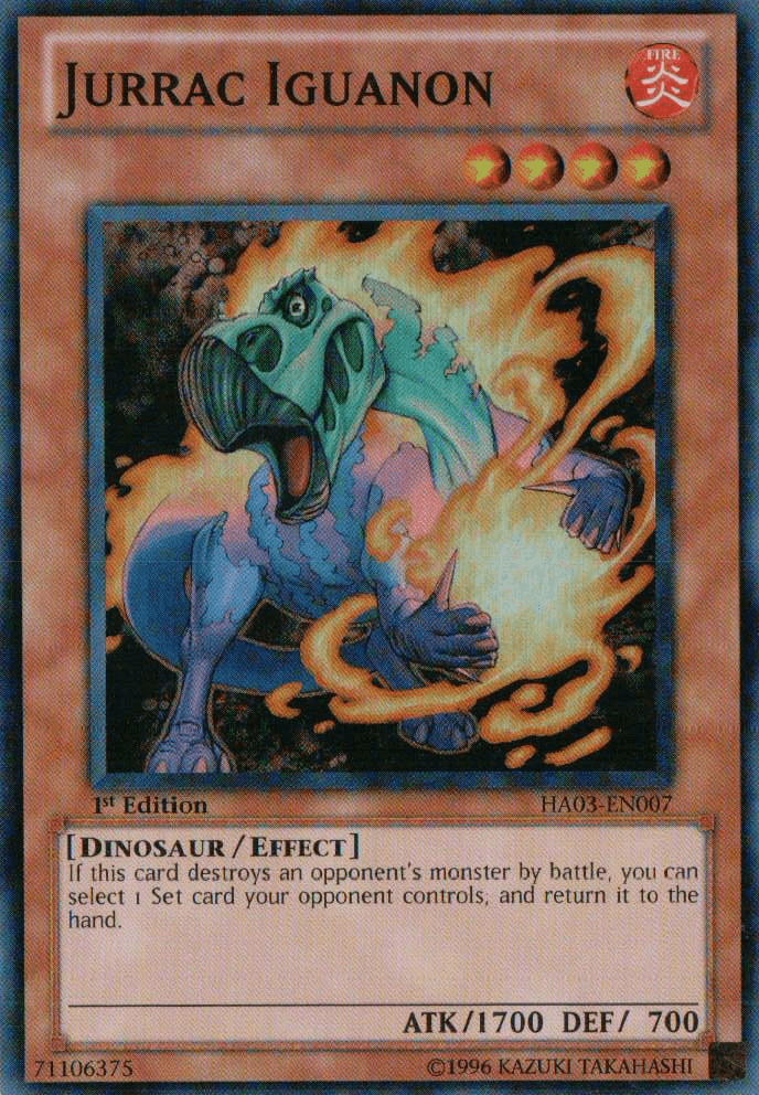 Jurrac Iguanon [HA03-EN007] Super Rare - Josh's Cards