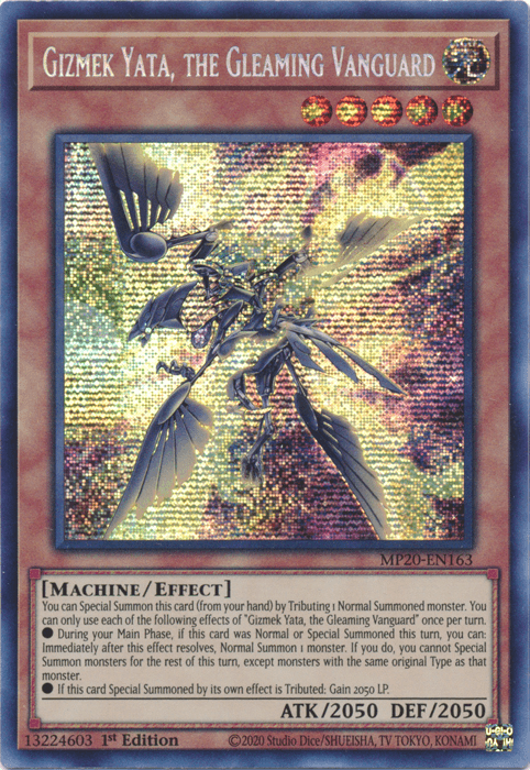 Gizmek Yata, the Gleaming Vanguard [MP20-EN163] Prismatic Secret Rare - Josh's Cards