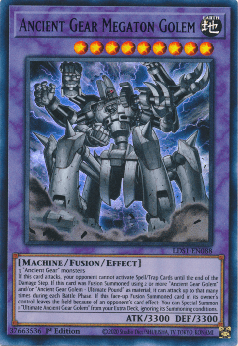 Ancient Gear Megaton Golem (Blue) [LDS1-EN088] Ultra Rare - Josh's Cards