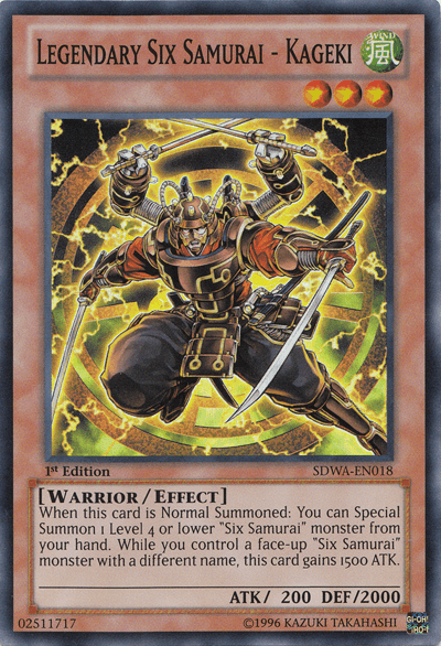 Legendary Six Samurai - Kageki [SDWA-EN018] Super Rare - Josh's Cards