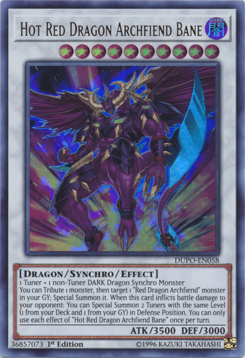 Hot Red Dragon Archfiend Bane [DUPO-EN058] Ultra Rare - Josh's Cards