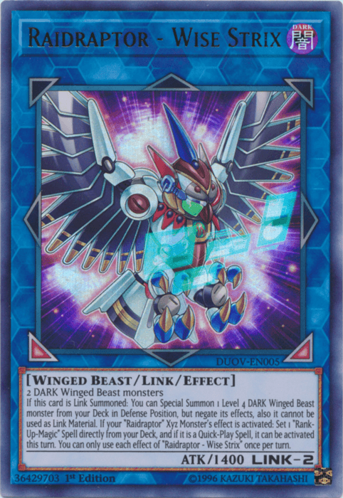 Raidraptor - Wise Strix [DUOV-EN005] Ultra Rare - Josh's Cards