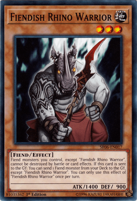 Fiendish Rhino Warrior [SR06-EN017] Common - Josh's Cards