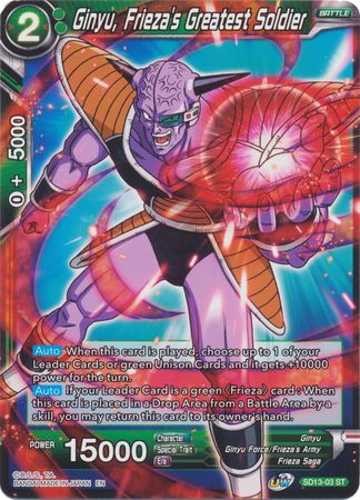 Ginyu, Frieza's Greatest Soldier (Starter Deck - Clan Collusion) (SD13-03) [Rise of the Unison Warrior] Parallel Foil