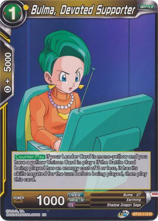 Bulma, Devoted Supporter (BT10-113) [Rise of the Unison Warrior] Parallel Foil