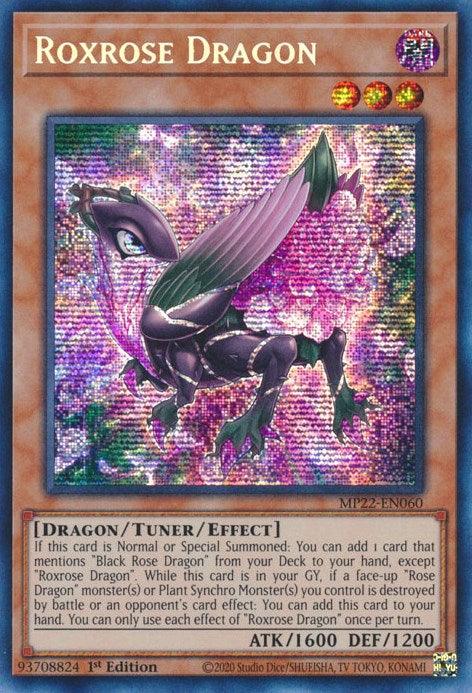 Roxrose Dragon [MP22-EN060] Prismatic Secret Rare - Josh's Cards