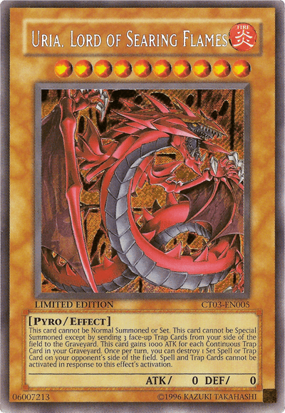 Uria, Lord of Searing Flames [CT03-EN005] Secret Rare - Josh's Cards