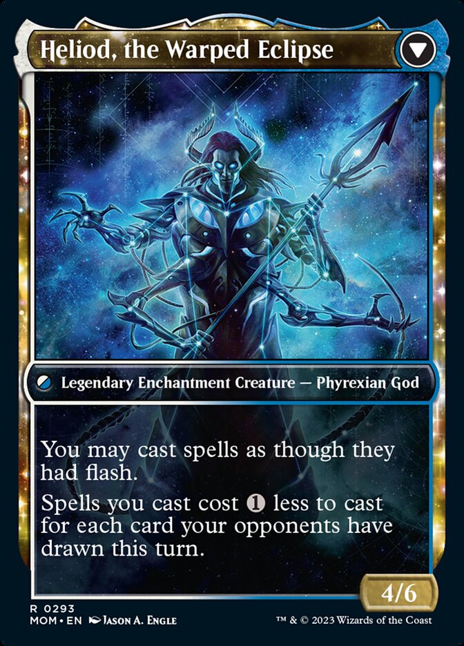 Heliod, the Radiant Dawn // Heliod, the Warped Eclipse (MOM-293) - March of the Machine: (Showcase, enchantment) Foil