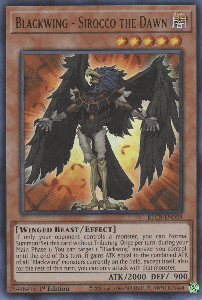 Blackwing - Sirocco the Dawn [BLCR-EN058] Ultra Rare - Josh's Cards