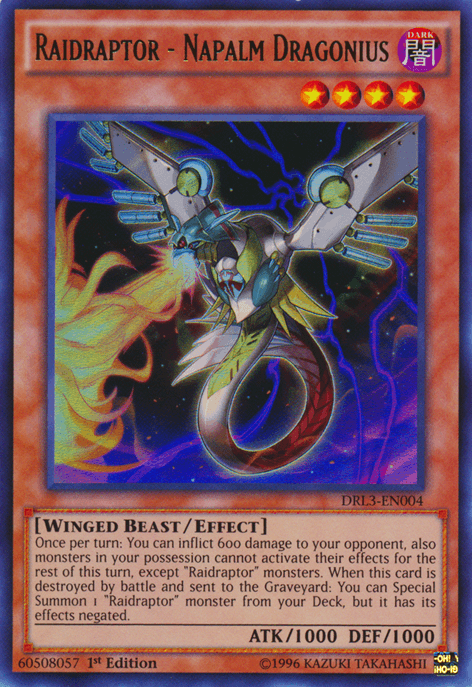 Raidraptor - Napalm Dragonius [DRL3-EN004] Ultra Rare - Josh's Cards