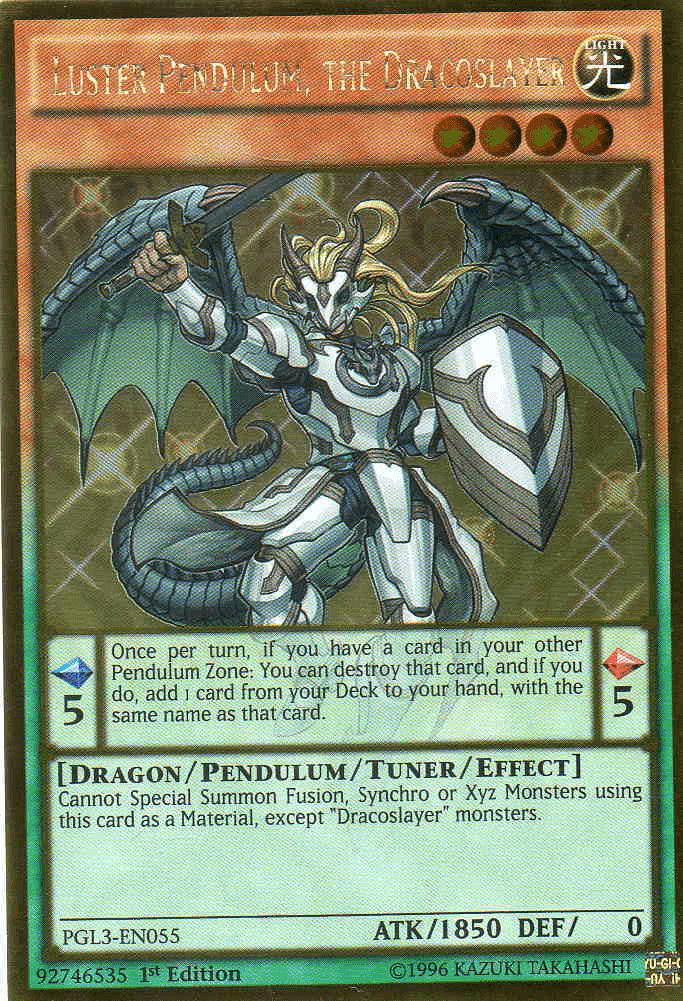 Luster Pendulum, the Dracoslayer [PGL3-EN055] Gold Rare - Josh's Cards