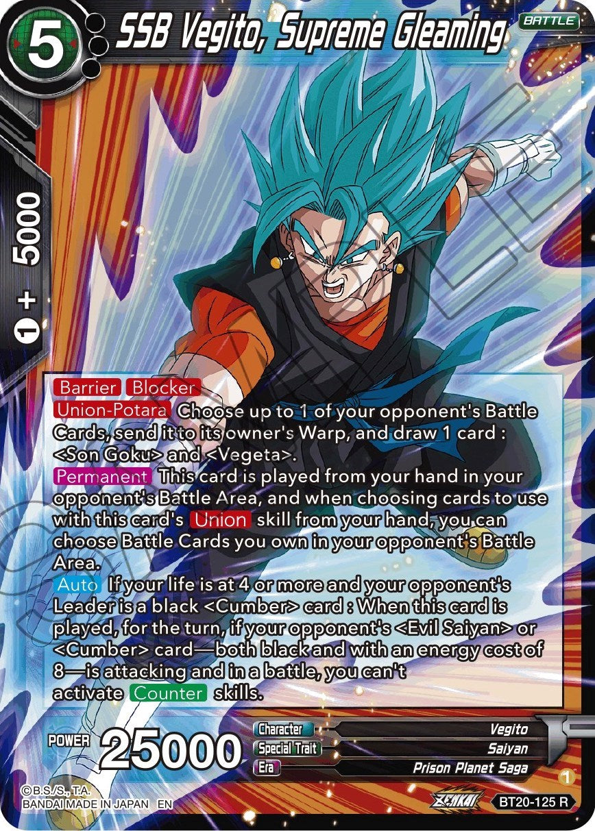 SSB Vegito, Supreme Gleaming (BT20-125) [Power Absorbed] Parallel Foil