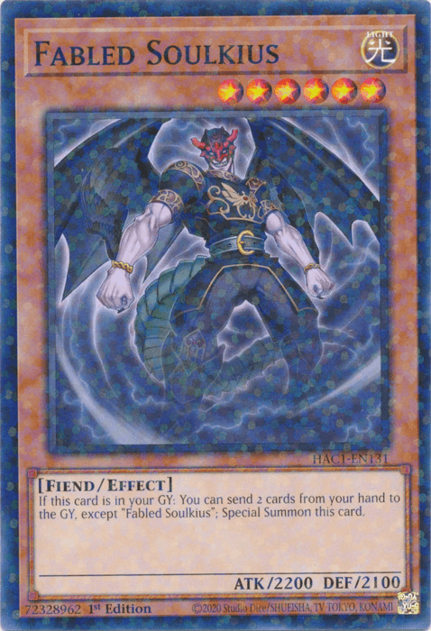 Fabled Soulkius (Duel Terminal) [HAC1-EN131] Parallel Rare - Josh's Cards