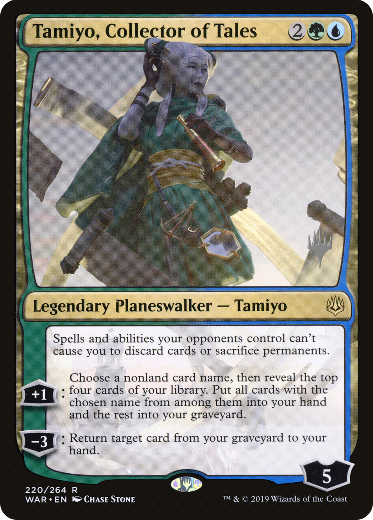 Tamiyo, Collector of Tales (PPTHB-220P) - War of the Spark Promos