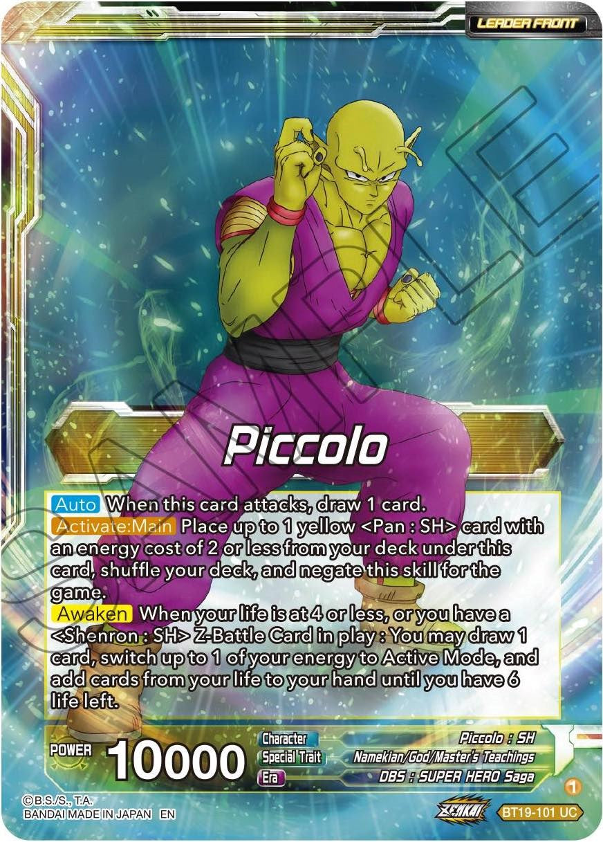 Piccolo // Piccolo, Yet Unseen Power (BT19-101) [Fighter's Ambition] Parallel Foil