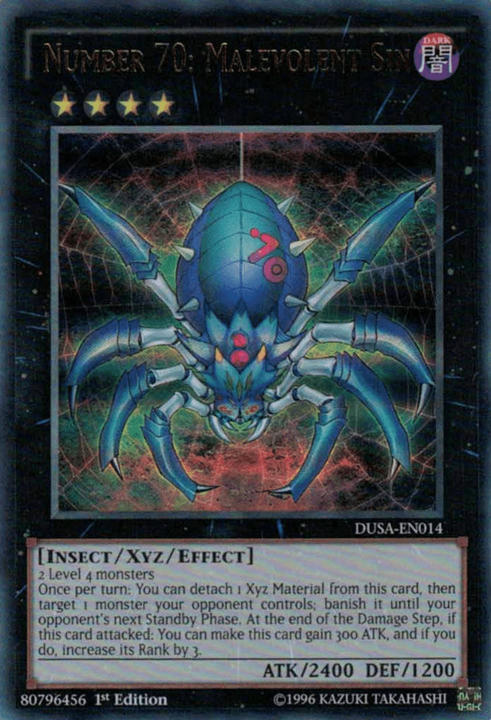 Number 70: Malevolent Sin [DUSA-EN014] Ultra Rare - Josh's Cards