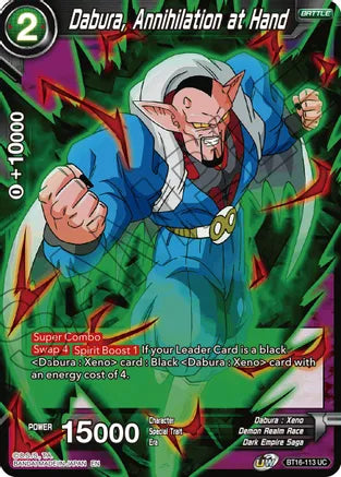 Dabura, Annihilation at Hand (BT16-113) [Realm of the Gods] Parallel Foil