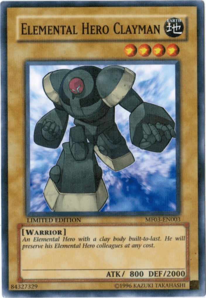 Elemental Hero Clayman [MF03-EN003] Parallel Rare - Josh's Cards